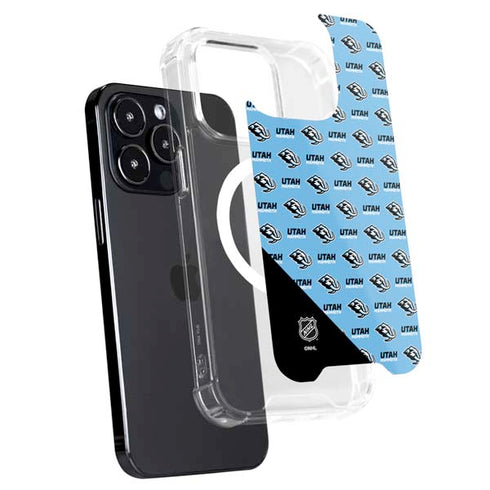 NHL Utah Mammoth Logo Pattern iPhone 15 Pro MagSafe Case